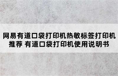 youdao/网易有道口袋打印机热敏标签打印机推荐 有道口袋打印机使用说明书